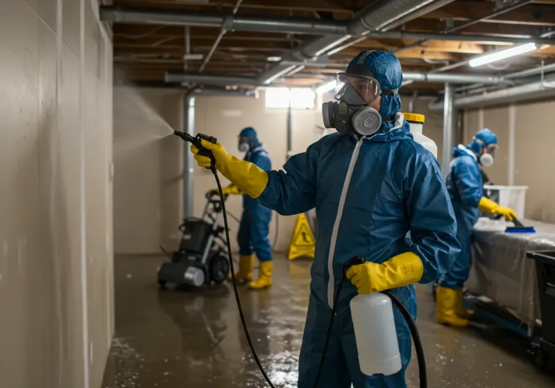 Basement Sanitization and Antimicrobial Treatment process in Ellport, PA